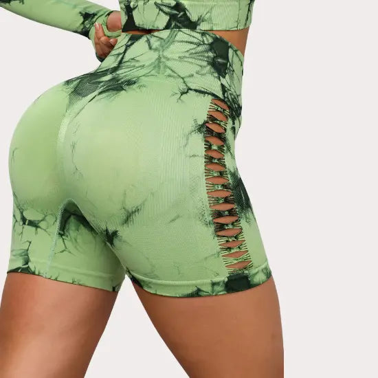 KAVARA Tie Dye Lift Shorts Kavara Fit